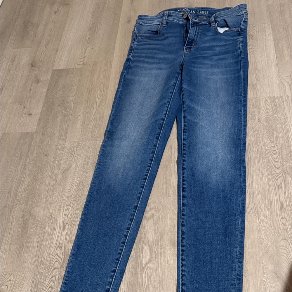 American Eagle Outfitters Women's Dark Blue Skinny Jeans